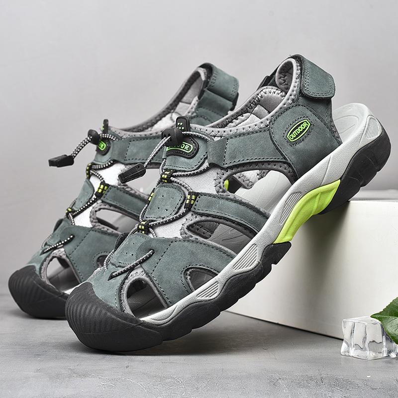 Fashion Genuine Leather Comfortable Luxury Designer Brand Rome Shoes Summer Ourdoor Men's Sandals for Men Beach Casual Slippers Sneakers