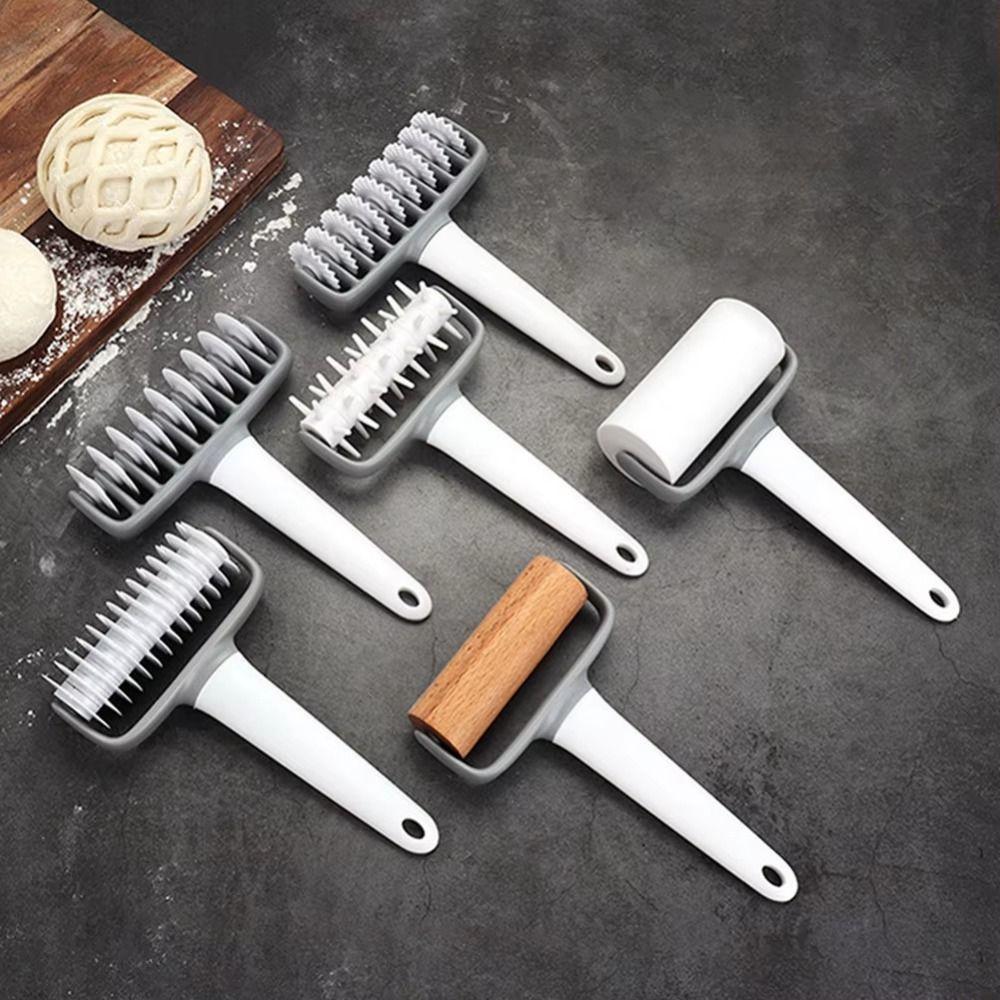 Plastic Pizza Puncher Embossing Design Pizza Docking Tool Pizza Dough Docker Roller Baking Tools