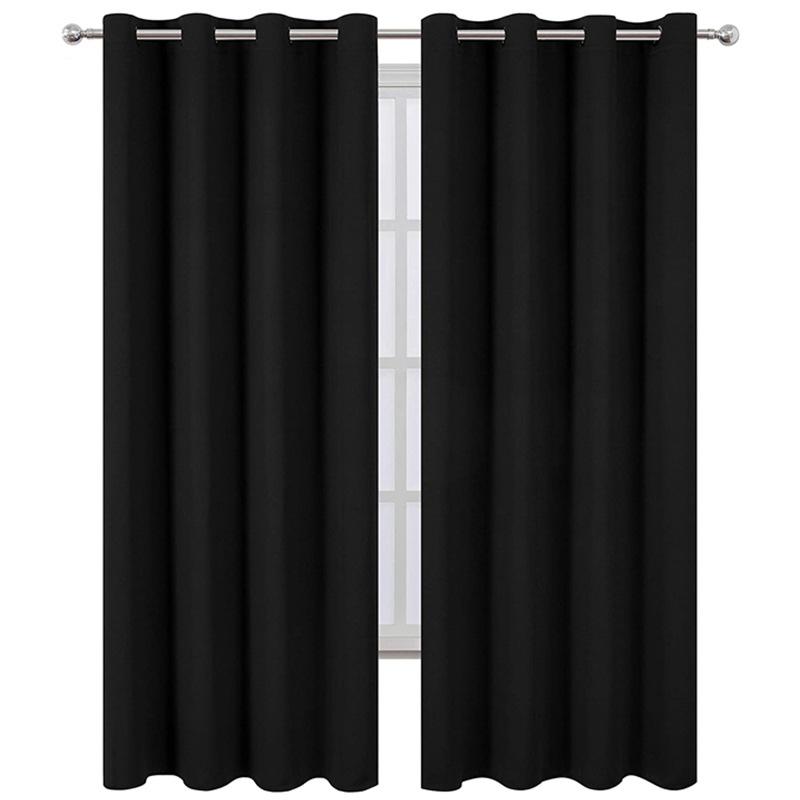 High-Precision Blackout Solid Color Curtain Cloth Window + Finished Fabric