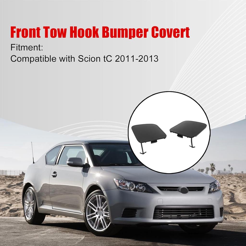 FZJDSD Front Tow Hook Bumper Cover Compatible with Scion TC 2011-2013 Replace 52127-21902,52128-21901, 5212721902, 5212821901