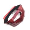 Crocodile Grain Hip Hop Baseball Cap with Rhinestone PU Leather Brim