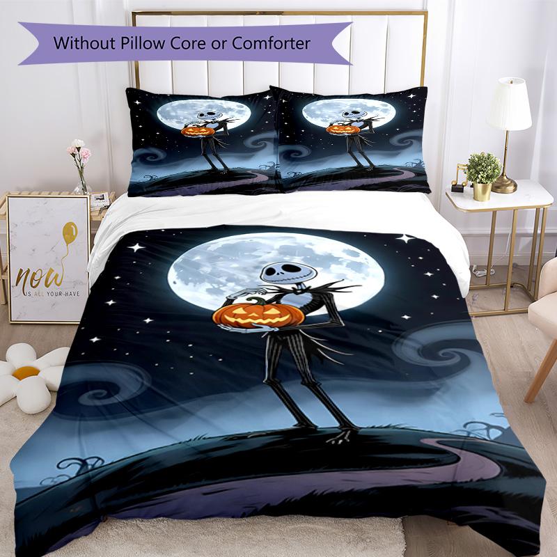 Set Biancheria da Letto Jack Skellington Perfetto per il Dormitorio Tessuto Morbido Regalo Perfetto per Amici Famiglia