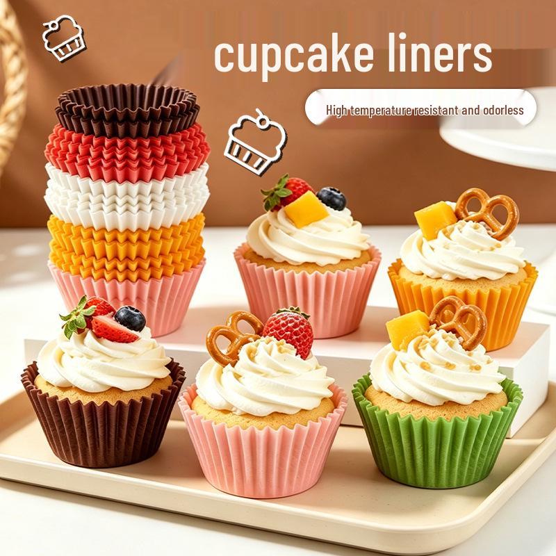 Large White Xue Mei Niang Muffin & Cake Cups - Thickened Paper Holder