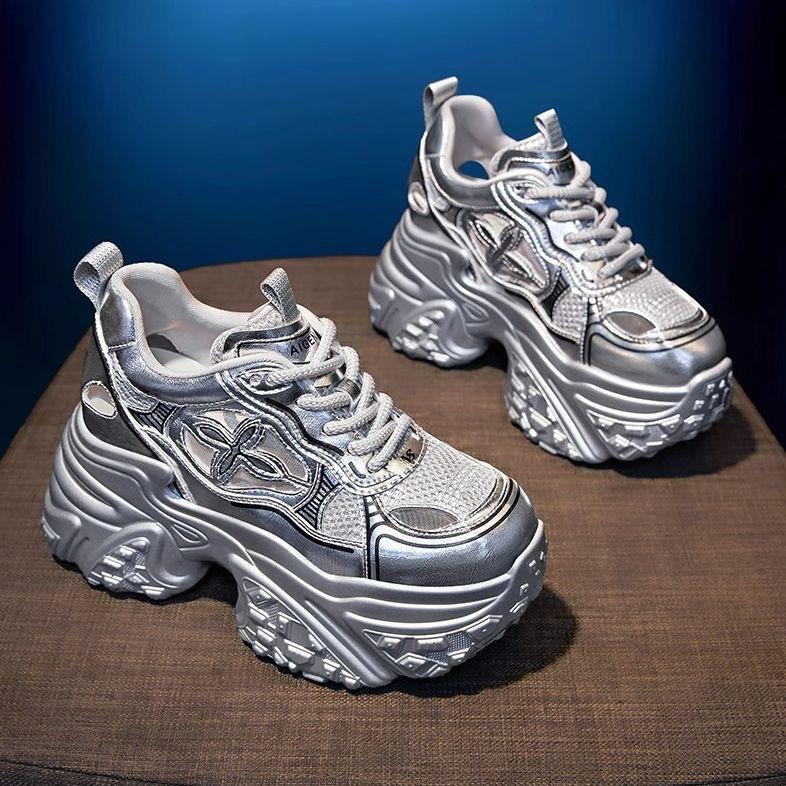 New Trending Chunky Platform Sneakers Niche Design Women's Athletic Shoes for Casual Outfits