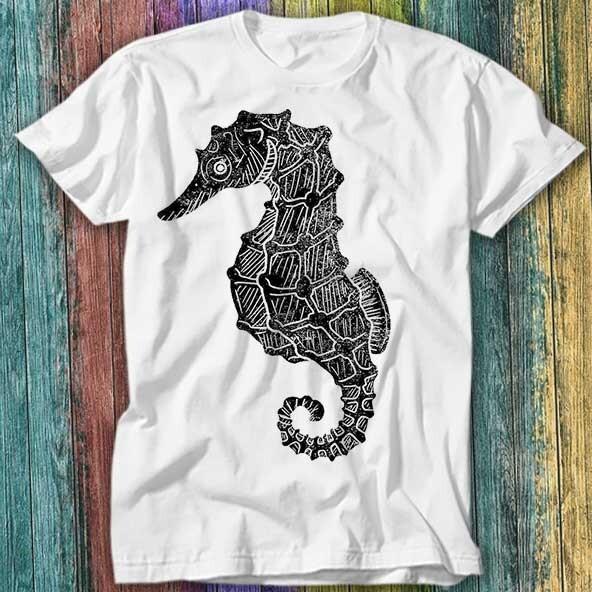 

Golden Oceans Seahorse T Shirt Top Tee 574 2XL