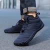 Men's & Women's Non-slip Waterproof Winter Snow Boots with Warm Velvet Lining, Thick Sole, Barefoot Five-Finger Design
