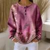 Women's Casual Shirts Long Sleeve Tops Button Up V Neck Loose Knit Fall Favorites For Women