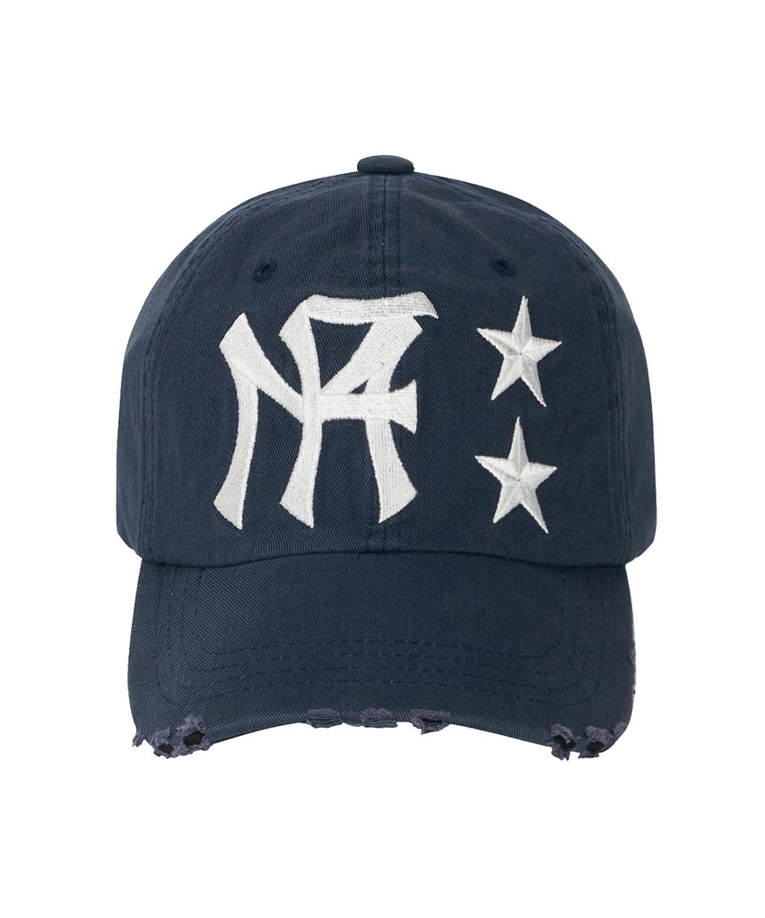 FREEMARIO Mf Damaged Ball Cap [Navy]