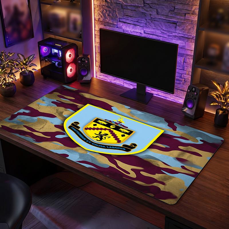 Burnley Football Print Large Mouse Pad, Anti-Slip Extended Gaming Desk Mat for Office Home