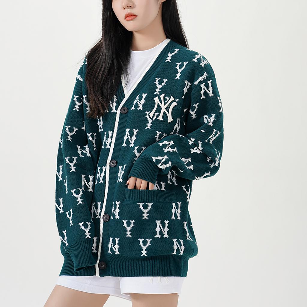 New MLB Base Logo Sweaters Unisex Green 3AKCM0124-50GND