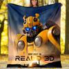 1pc Bumblebee3 Theme Blanket - Digital Print, Polyester, Cozy for All Seasons, Perfect for Outdoor, Camping, and Travel