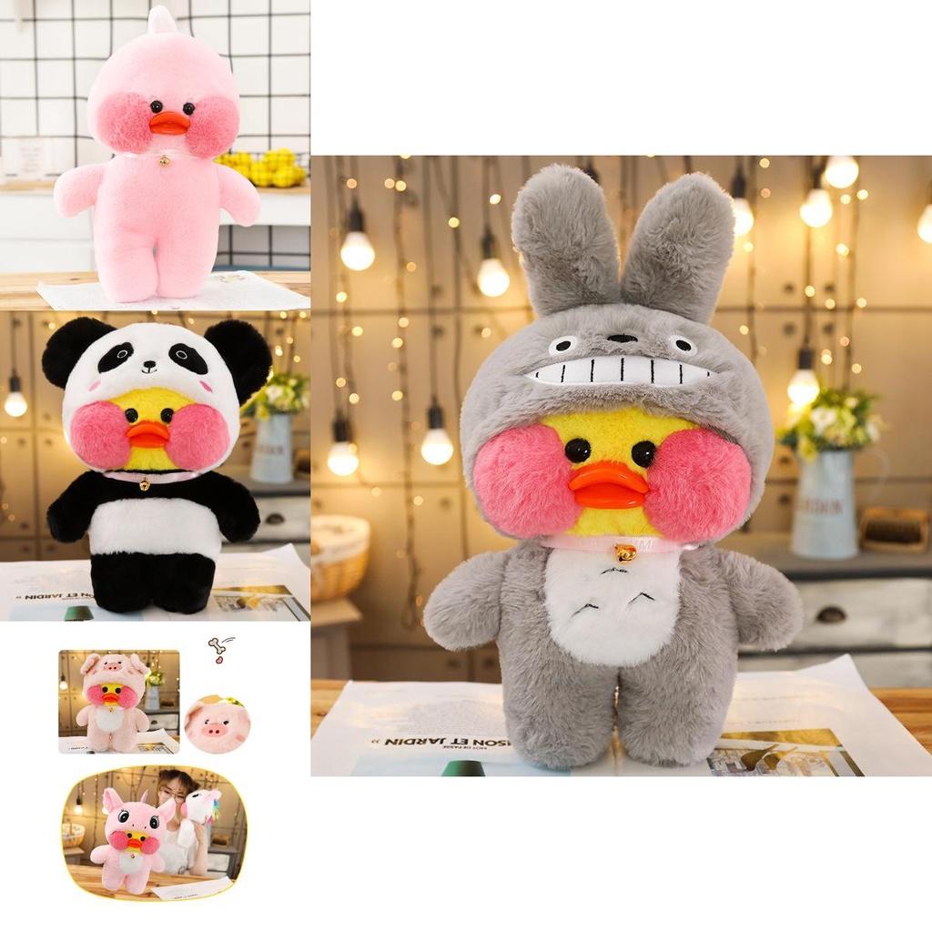 Urocza Kaczka Lalafanfan Cafe Jednorożec Totoro Panda Pluszowa Zabawka Miękka Uroczy Prezent