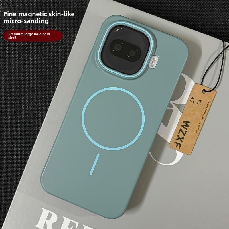 For IQOO Z11 Turbo/15R/z10 Turbo/z10 Turbo Plus Case Simple Skin-friendly Ultra-thin Magnetic Anti-Drop Shockproof Cover Funda Vivo iQOO Z11 Turbo синий