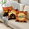Halloween Pillowcase for Home Decorations Car Cushion Covers 40cm/45cm and 50cm Linen
