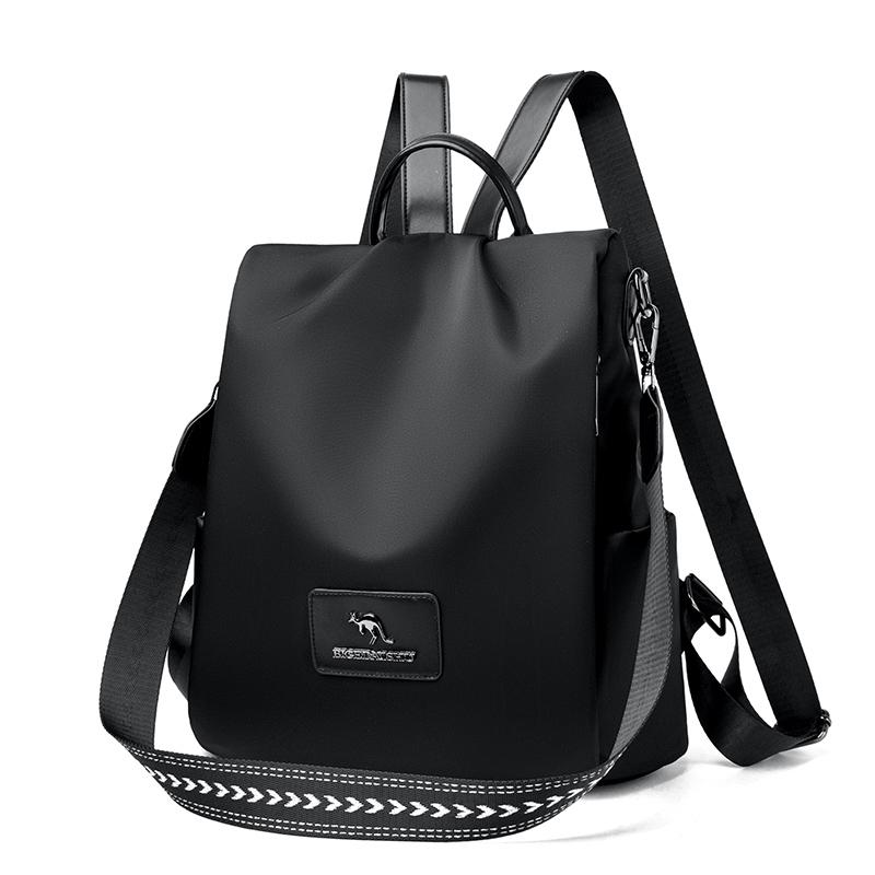 

Оксфордский школьный рюкзак однотонный женский рюкзак большой вместимости чёрный