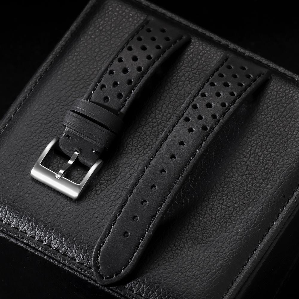 Vintage Calfskin Strap 18mm 20mm 22mm Universal Cowhide Watchbands Brown Breathable Bracelet for Men Women Sport Wristwatch Band