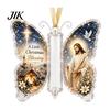 Transparenter Acryl-Weihnachtsanhänger Geldhalter-Schmuckstück, Bargeld-Hänge-Dekoration mit Vintage-Feiertags-Überraschung Schmetterlingsdruck, Partyzubehör