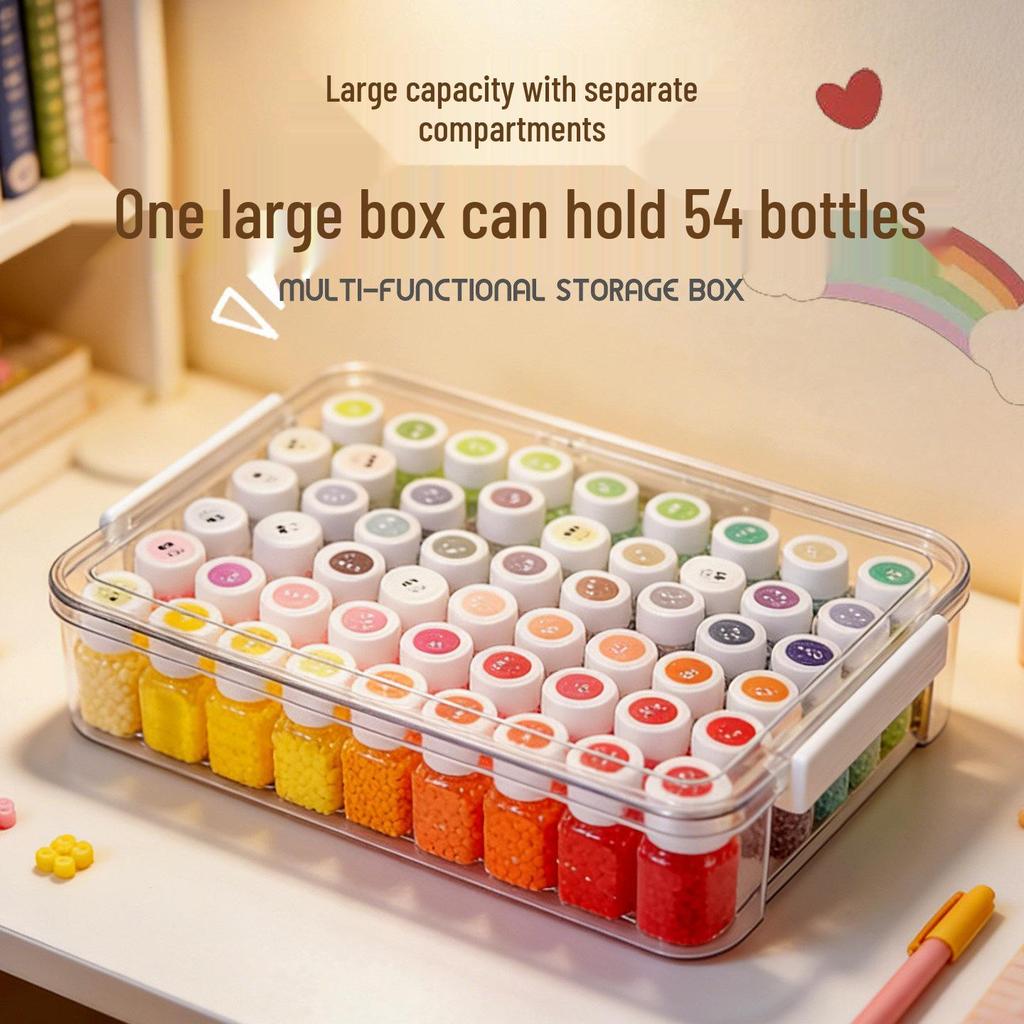 Large-Capacity Transparent Storage Box for Perler Beads - Special Dispensing Tool Set