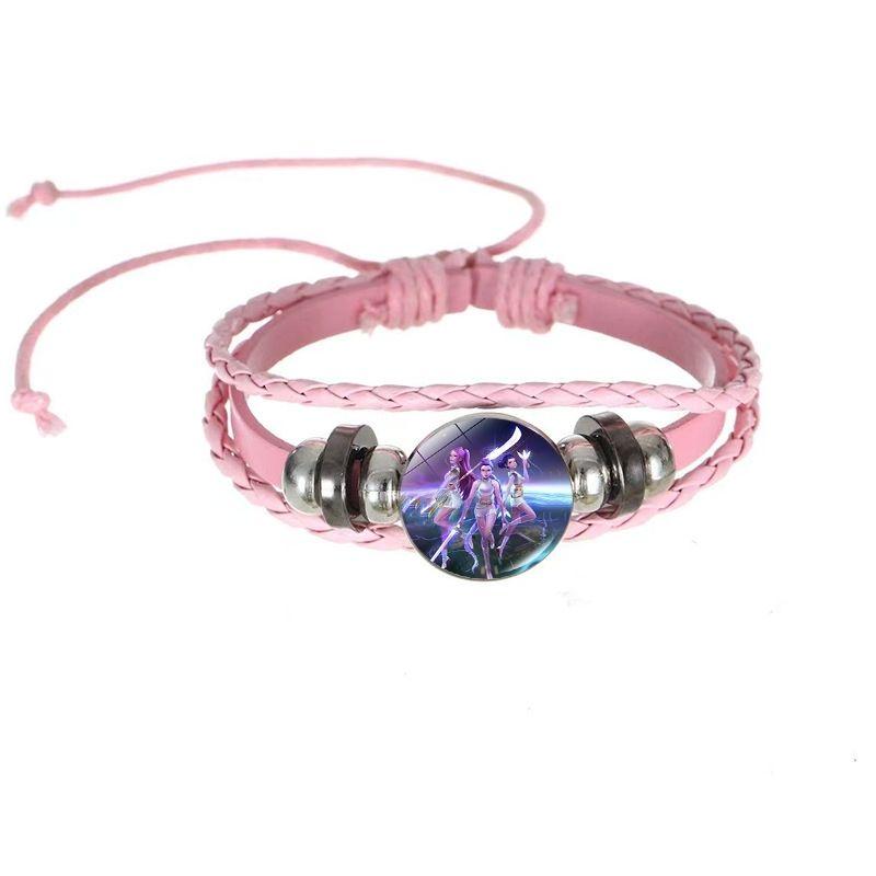 Das Hexenjäger-Team Armband, Zeitstein-Armband, Modisches Rosa-Schwarzes Armband