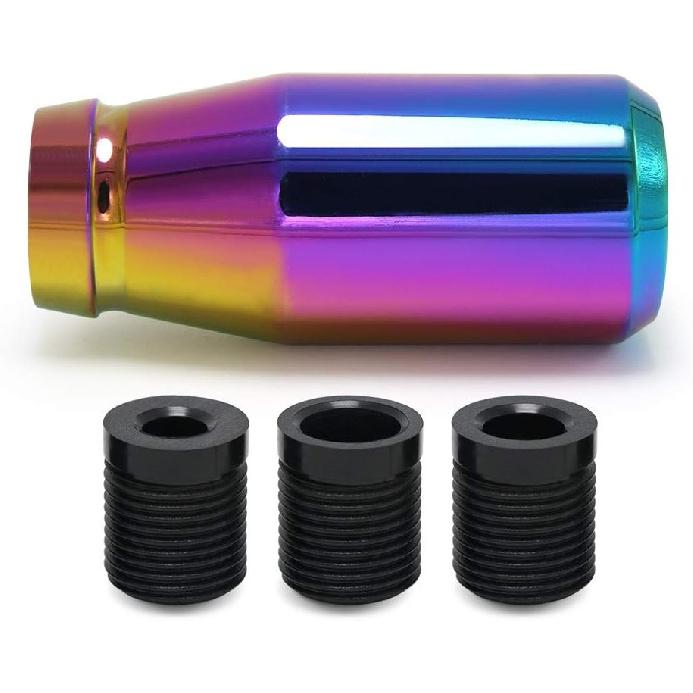 Racing JDM Type-R Style 5 Speed Manual Universal Gear Shift Knobs Adapters Included Fit Compatible With Mazda Tacoma STi Nismo 2004 Honda Accord