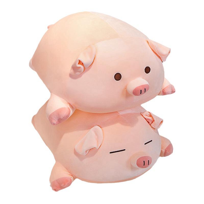 Extra Large Super Soft Pig Plush Toy - Lying Pig Hugging Pillow for Sleeping and Backrest