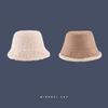 Autumn and Winter Warm Double-sided Morandi Color Fashionable and Versatile Korean Style Basin Hat for Men and Women's Lamb Wool Fisherman Hat