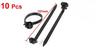 uxcell Cable End Bands, Tie Wraps, Push-Mount Cable Ties, 157mm x 7mm, Nylon, Black, 10pcs, for Automotive Parts