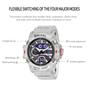 SMAEL Sports Watches 50m Waterproof DUAL DIAL TWO TIMEZONE Watch Stopwatch Alarm Clock 8086 Young Fashion Quartz Wristwatches