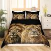 Strong Lions Tiger Bedding Sets Flame Wolf Duvet Cover Single Queen King Full Size Kids Women Rose Room Decor 2/3pcs Bedclothes