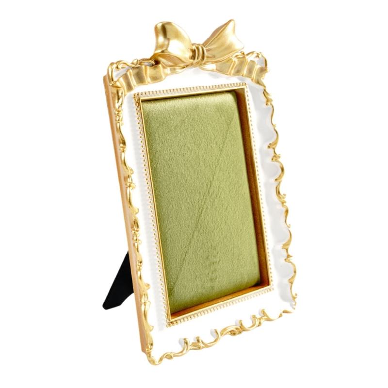 Jewelry Display Stand with Lined Panel, Ornate Resin Frame, Tabletop Holder for Vanity, Counter, and Dresser Display