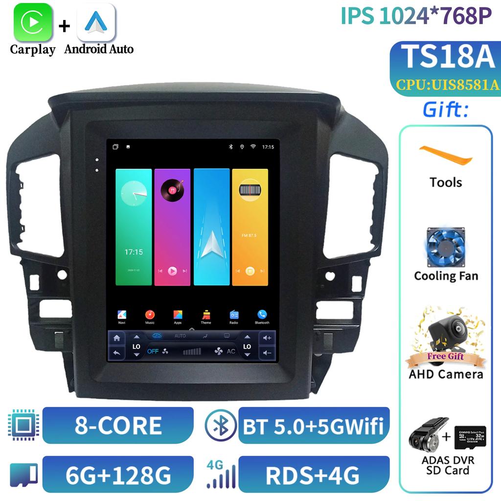 9.7" For For Lexus RX300 1998-2001 For Toyota Harrier 1998 Android 14 Car Radio Multimedia Video Player Navigation 4G GPS No dvd