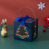 12 Stück Weihnachtspapierbox mit Fenster Griff Süßigkeitenbox Seife Kerze Keks Süßigkeit Kleines Geschenkverpackung Partygeschenk Dekoration