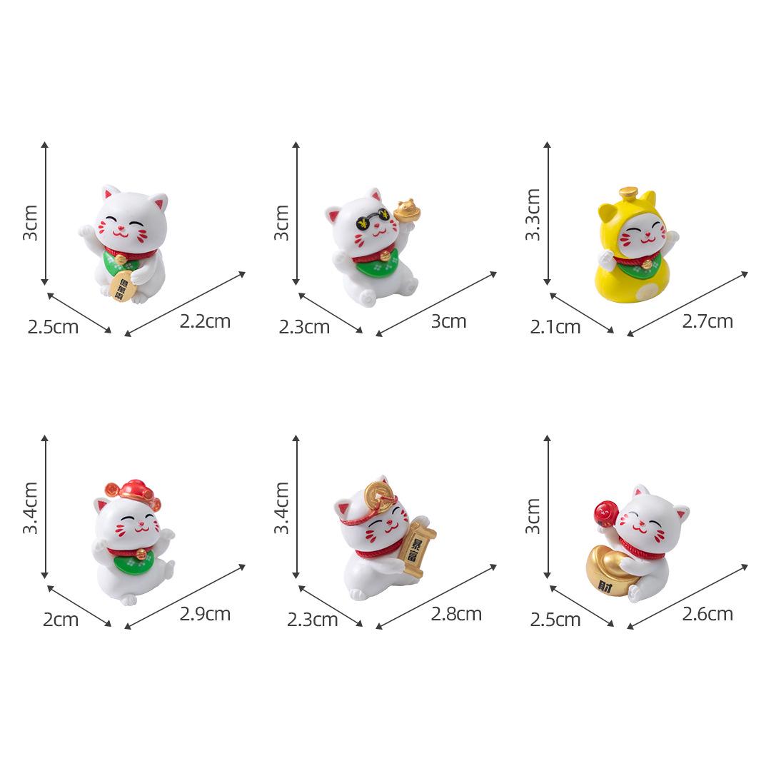 

Creative Lucky Cat Desk Ornament - Cute DIY Micro Landscape Gift for Home or Office Decor Single Price, 6 Variants