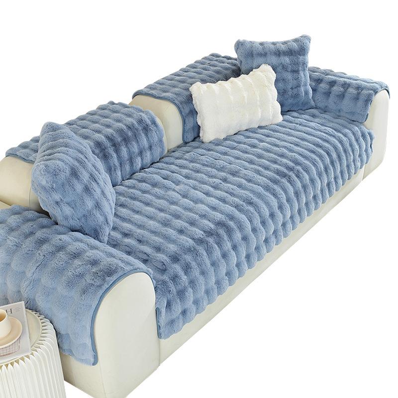 

Дышащий мягкий чехол для дивана Зимняя подушка для дивана Нескользящая подушка для сиденья дивана Четыре сезона Универсальный плюшевый мягкий чехол для дивана Полотенце 70x70cm 1pcs