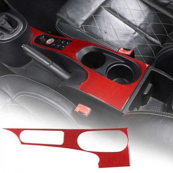 

Red Carbon fiber Center Cup Holder Panel Sticker For Seat leon 2008-12