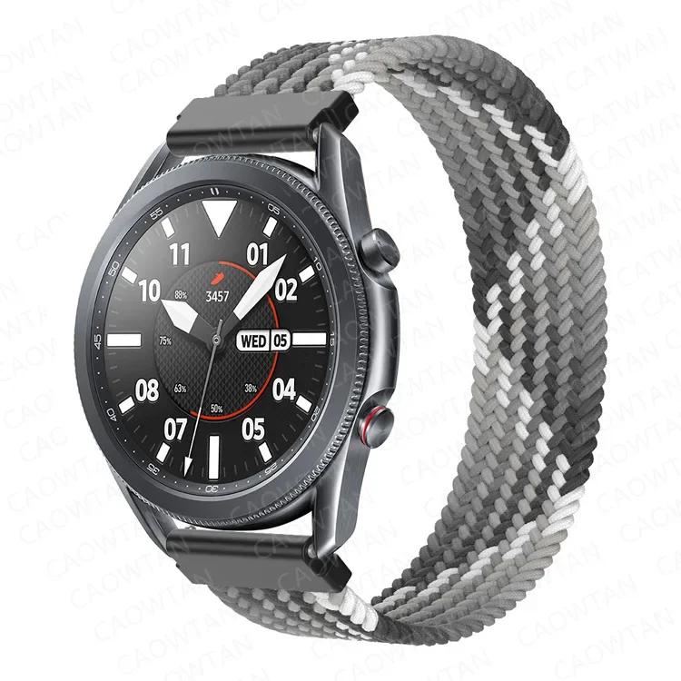 Braided Solo Loop For Samsung Galaxy Watch 4/5/6/44mm 40mm/classic Strap 46 42mm/active 2/Gear S3 22mm 20mm Bracelet Watch Band