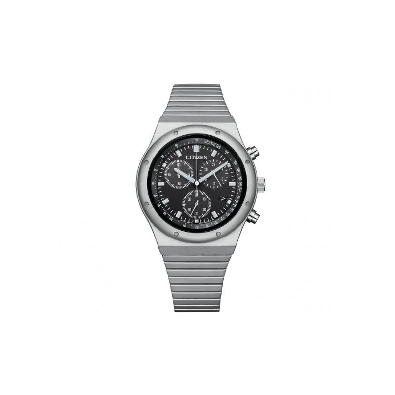 CITIZEN 50 meters waterproof Quartz Steel Strap for men and women black dial AT2540-57E чёрный