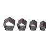 Walfront Leather Punch, 4 Pcs Pentagon Alloy Steel One Hole Hollow Cutter Punch Tool with Storage Box for Cutting Leather Cardboard Clay