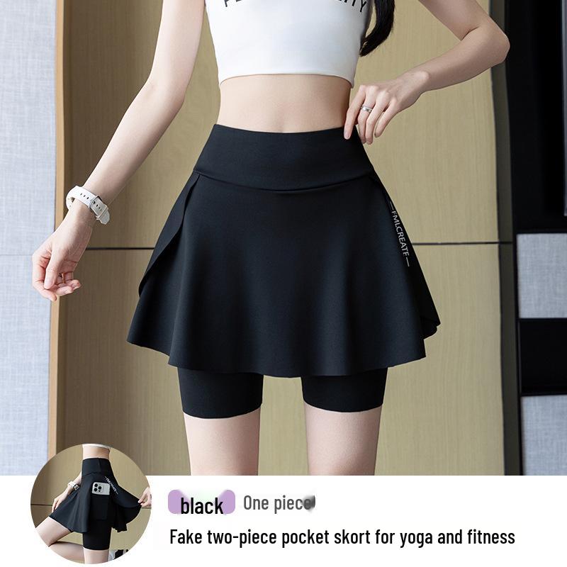 

Women s Plus Size Two-Piece Skirt Shorts with Pockets - Summer Cycling & Yoga Wear M (80-100 jin)
