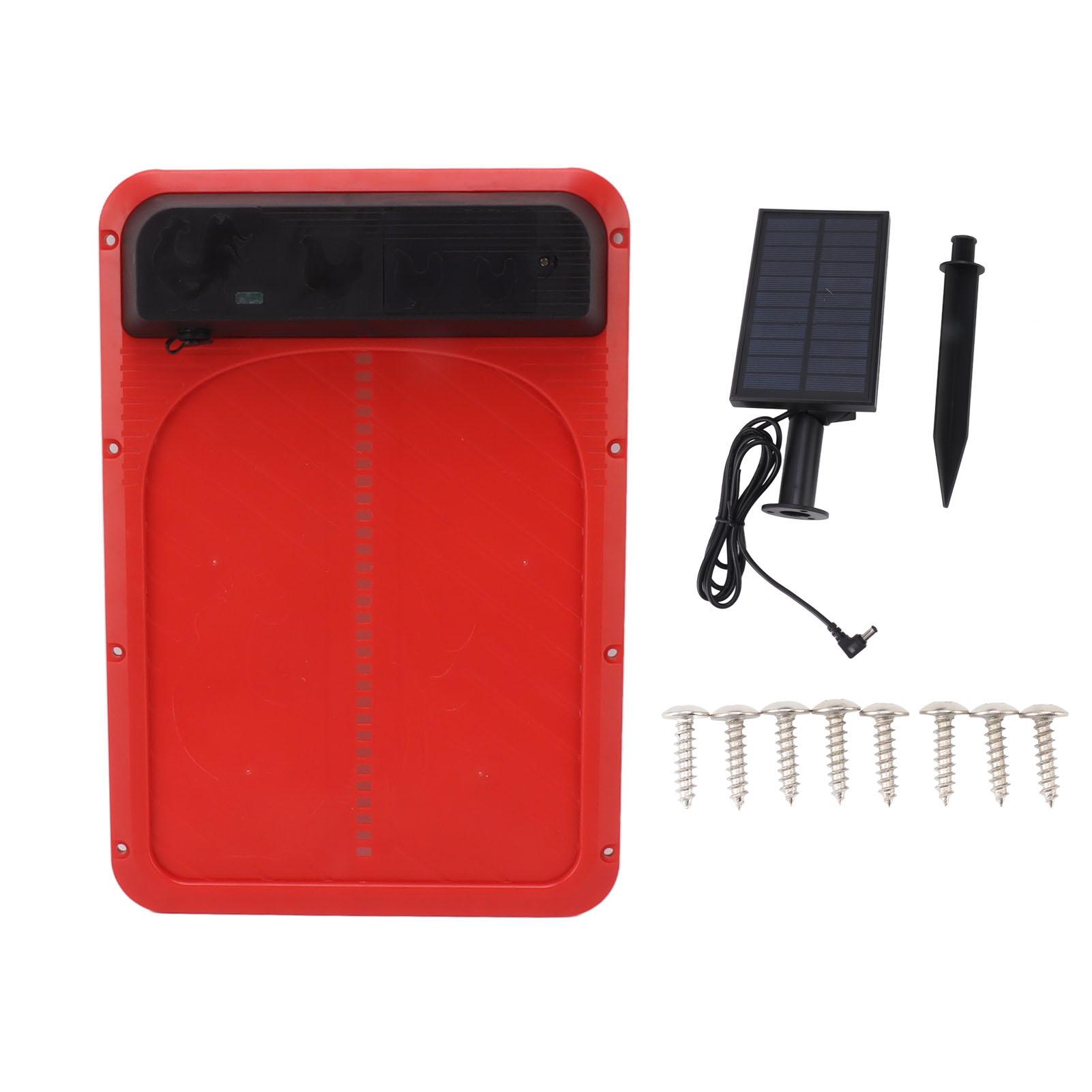 

Automatic Chicken Coop Door Solar Powered Safe Chicken Coop Door with Light Sensor for Poultry Blue красный