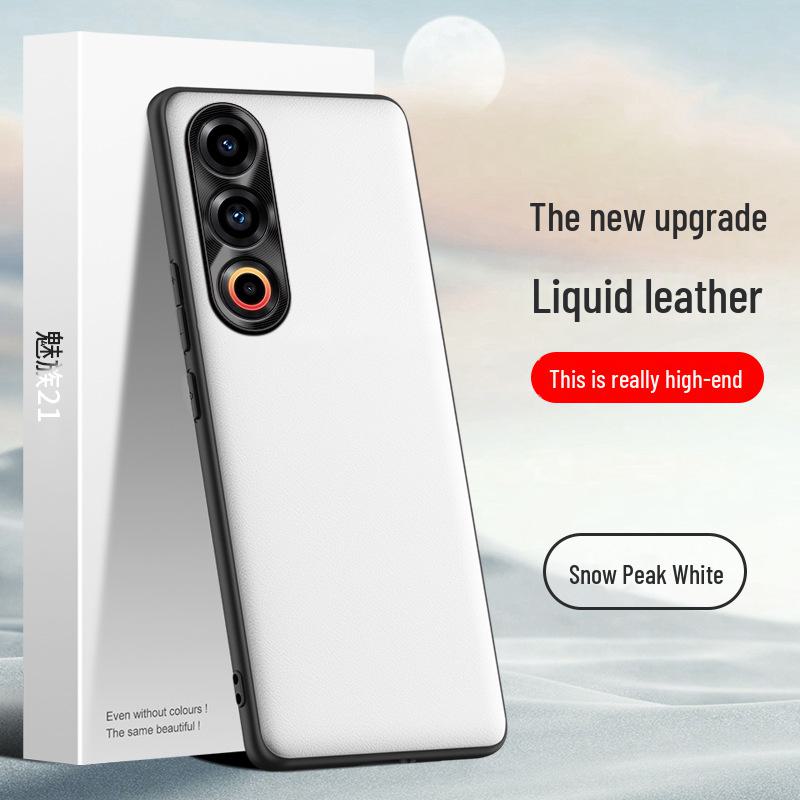 Meizu 21 Liquid Lederhülle: Fallschutz, Schmutzabweisende Schutzhülle, Einteiliges Design.