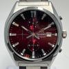 Used Very Good Condition Orient Chronograph Watch Bordeaux Dial Windshield New Y2K