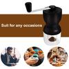 LHS Manual Coffee Grinder with Ceramic Burrs, Hand Coffee Bean Grinder with 2 Containers Adjustable Coarseness for Home, Office and Travelling