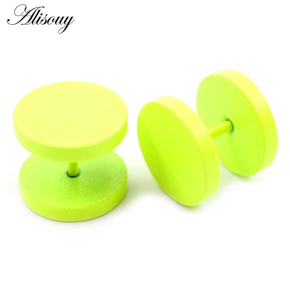 

Alisouy 2 шт. 3-14 мм краска для выпечки из нержавеющей стали унисекс для мужчин и женщин серьги-гвоздики в виде штанги круглые серьги-гвоздики для пирсинга козелка ушной раковины ювелирные изделия 6mm жёлтый