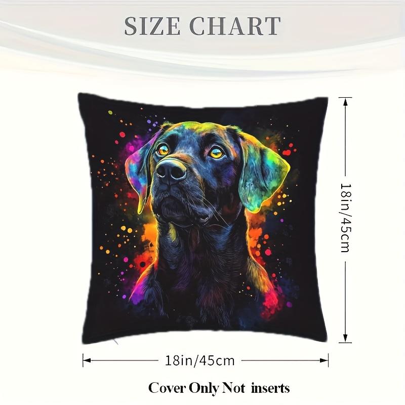 Black Labrador Cushion Covers Bedroom Sofa Square Pillowcase Living Room Chair Pillow Covers Print Home Decor Gift