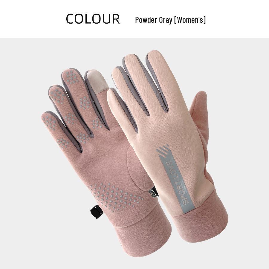 Breathable, Thickened Fleece-Lined Touchscreen Cycling Gloves - Non-Slip, UV Protection for Outdoor Autumn and Winter Sports