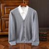 Spring  Autumn Sweater Men's Clothing V-Neck Cardigan Knit Loose Tops Jersey  Pull  Wool Coat