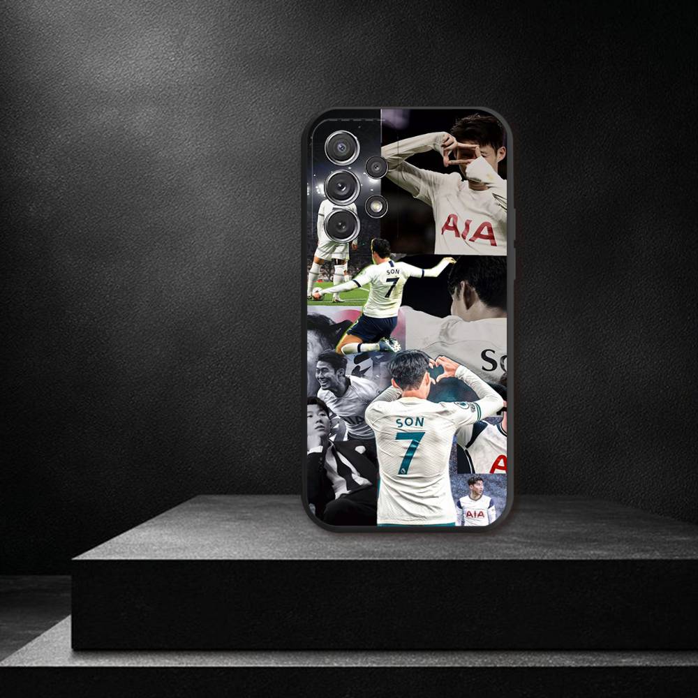 Football S-Son H-HeungS Min Phone Case For Samsung S 25,24,23,22,30,21,10,9,Ultra,Plus,Lite,FE,4,5G Black Soft Case