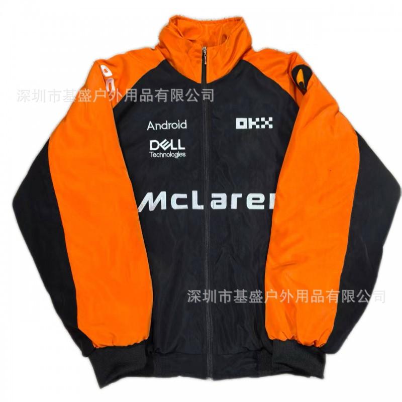 Vintage F1 Racing Embroidered Jacket Cotton Padded Motorcycle Riding Baseball Coat Unisex