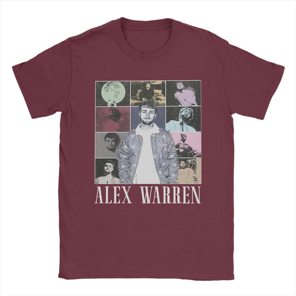 Alex Warren Tour Music  TShirts Men  Amazing Pure Cotton Tee Shirt Round Collar Short Sleeve T Shirt Gift Idea Clothes